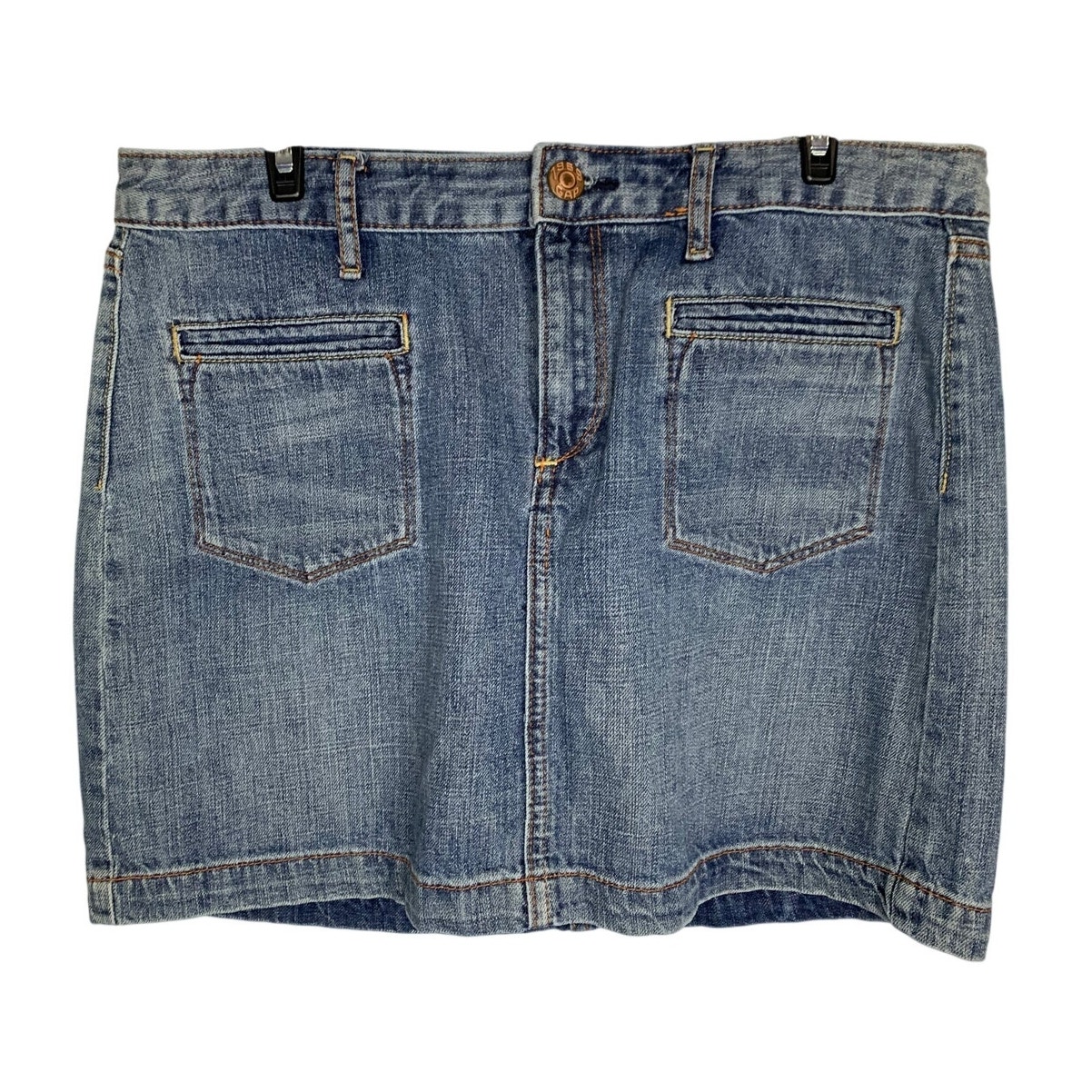 Gap Vintage Denim Mini Skirt Distinctive Front Pockets Women's 10